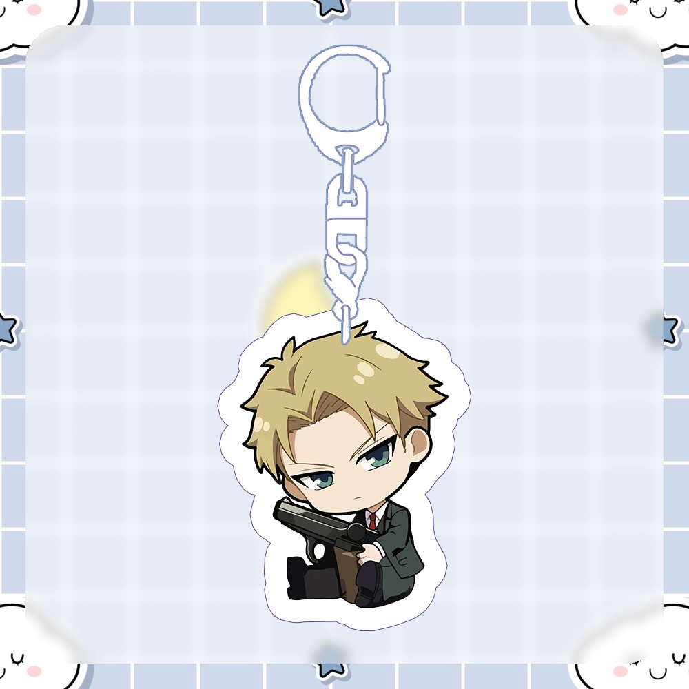 ( NGỒI ) Móc khóa in hình SPY X FAMILY GIA ĐÌNH ĐIỆP VIÊN anime chibi mica trong acrylic