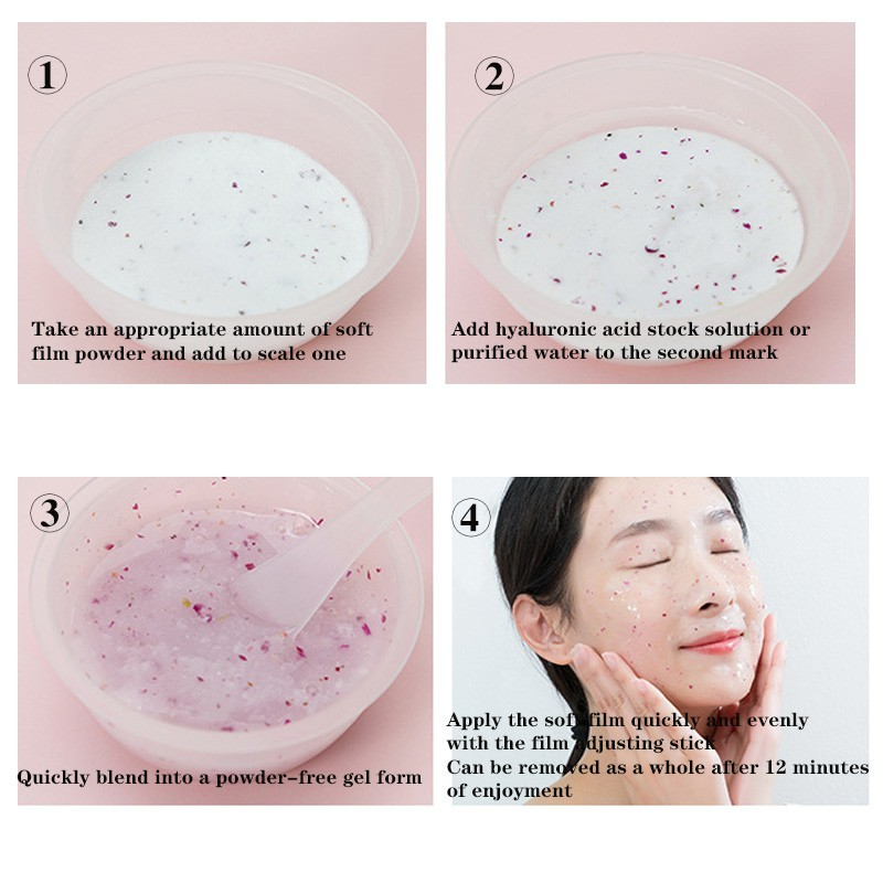 (Hàng Mới Về) 1 Mặt Nạ Collagen Dạng Bột Hoa Hồng Hyaluronic Acid Chống Nếp Nhăn Chống Lão Hóa