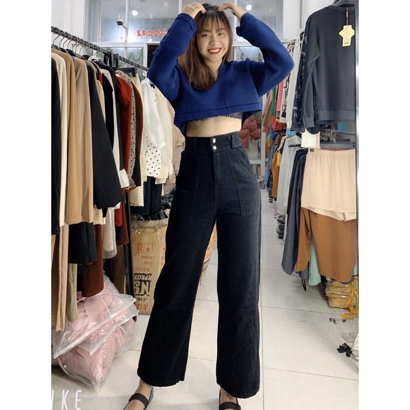 Quần jeans giãn suông túi vuông mẫu mới siêu hot | BigBuy360 - bigbuy360.vn