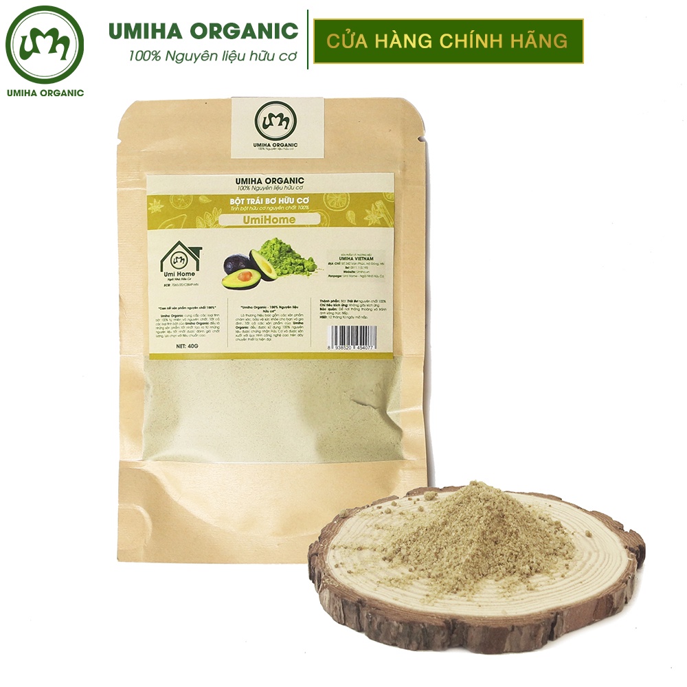 Bột Trái Bơ làm đẹp hữu cơ UMIHA nguyên chất 40G | Avocado Powder 100% Organic