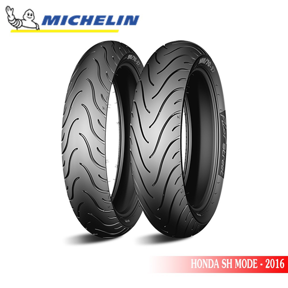 Cặp lốp ( Vỏ ) xe HONDA SH MODE 2016 MICHELIN TRƯỚC 80/90-16 và SAU 100/90-14 PILOT STREET _ Lốp Trung Thành