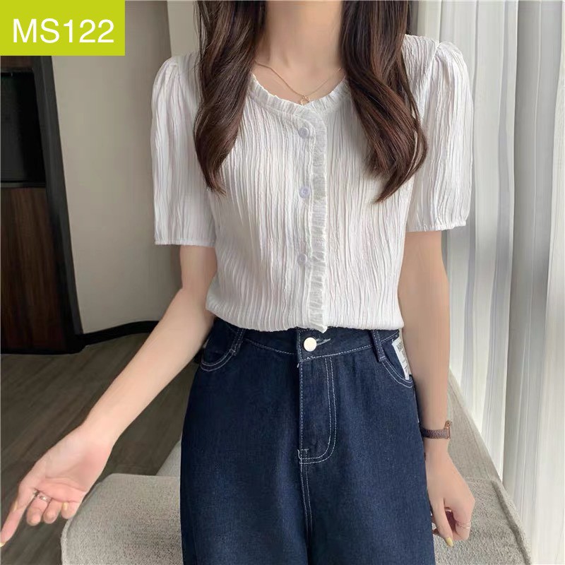 ❌ FREESHIP- ÁO SƠ MI CỔ BÈO XÔ NHĂN (MS122)