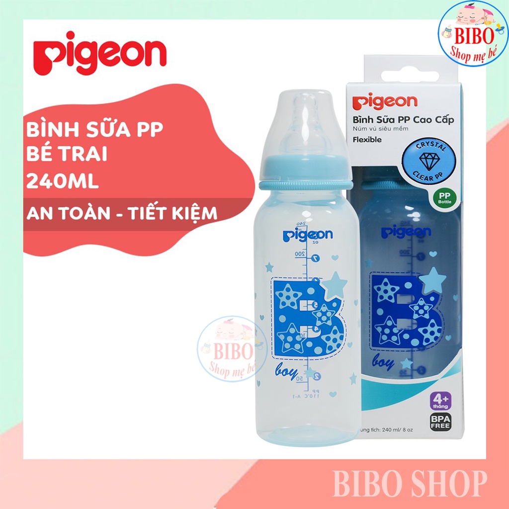 Bình Sữa Cao Cấp Pigeon Flexible Hình Chữ B và G 120ml/ 240ml