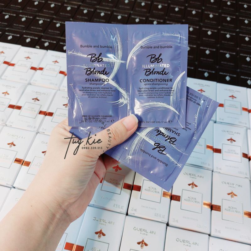 [ Sample 7ml * 2 ] Sét Gội Xả Bumble And Bumble Illuminated Blonde Purple