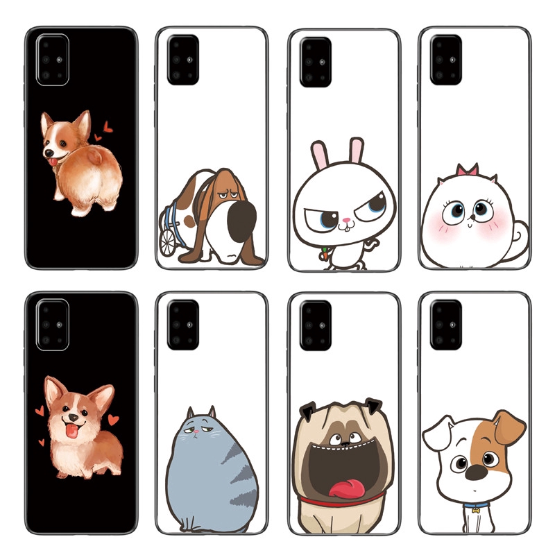 Ốp điện thoại TPU mềm in hình chú chó cho Samsung Galaxy Note 20 Ultra 5G/M51/M01/A01 Core/XCover Pro