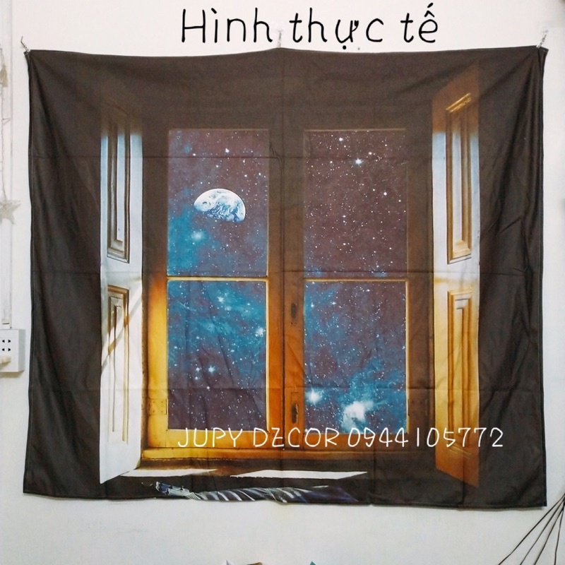 Vải treo tường phong cảnh hoàng hôn thiên nhiên cực lãng mạn decor phòng ngủ, phòng khách, homestay cực xinh