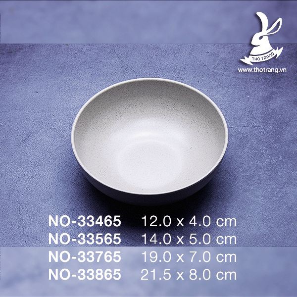 Tô bún bò tròn trơn màu Nâu nhám nhựa Melamine đa dạng nhiều size