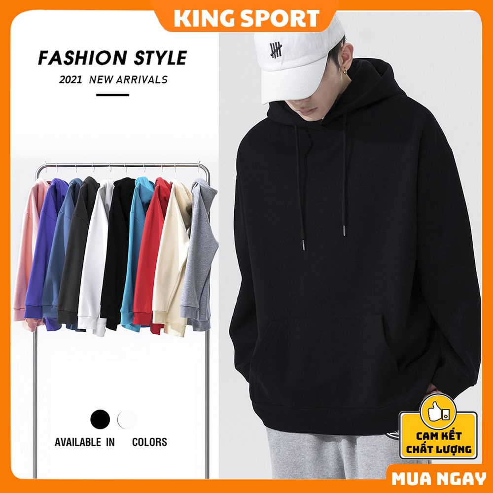 Áo khoác nỉ hoodie nam nữ form rộng kiểu dáng hàn quốc Unisex KING SPORT Áo hoodie nỉ nam nữ cao cấp ấm ấp