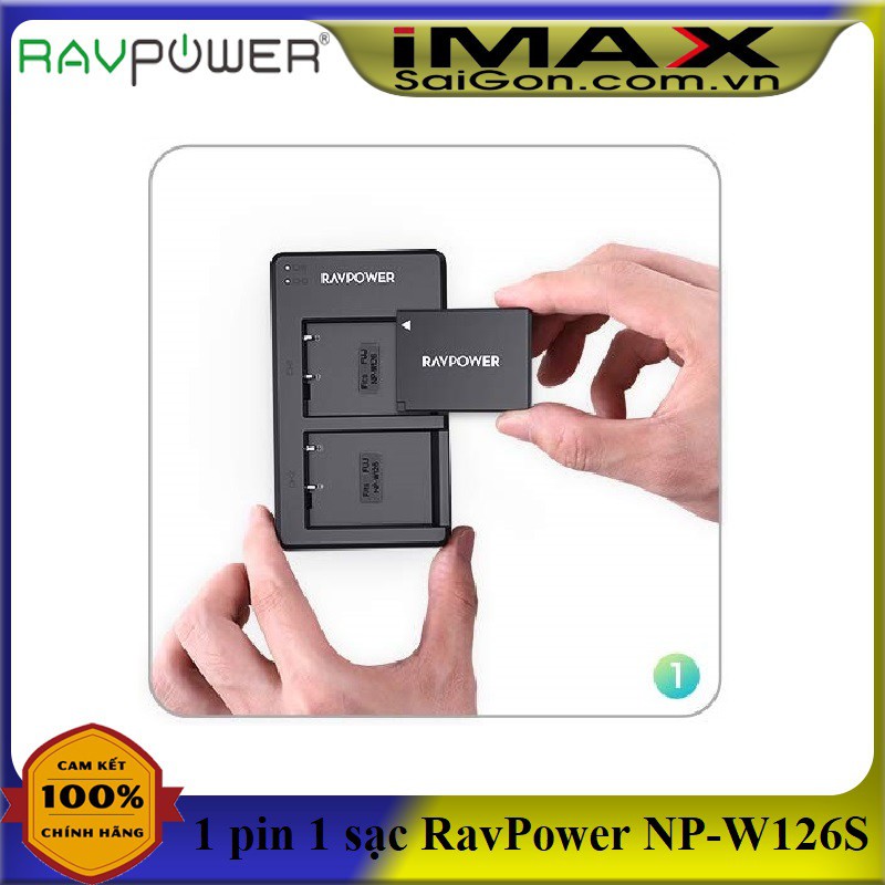 Bộ 1 pin 1 sạc máy ảnh RavPower cho Fujifilm NP-W126S