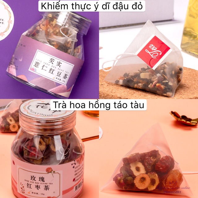Trà hoa túi lọc hoa hồng hoa cúc hoa nhài táo tàu | BigBuy360 - bigbuy360.vn