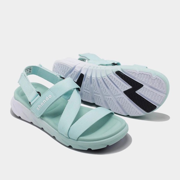 Sandal Shondo F6 Sport Ombre đế 2 màu xanh mint trắng F6S0442