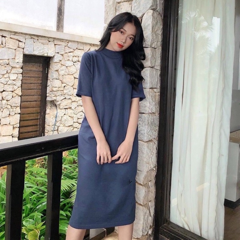 Váy len dệt kim suông nhẹ