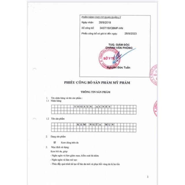 Kem Bôi Da Yoosun Rau Má - Acnes Ngăn Ngừa Mụn, Giảm Thâm, Mát Da | BigBuy360 - bigbuy360.vn