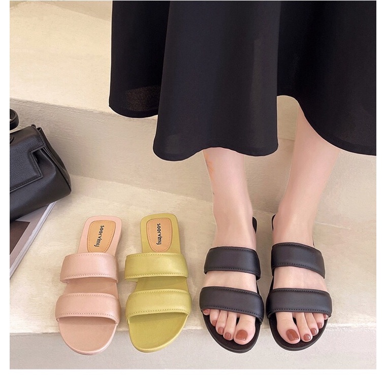 Dép đi biển nữ quai ngang cao su cao cấp size 35-40 - Slippers Dép lê nữ hai quai đi mưa chống nước