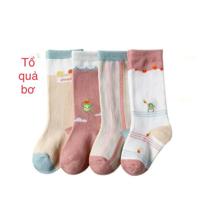 Set 4 đôi tất boot đùi thu đông giữ ấm chân, đầu gối cho bé sơ sinh đến 3 tuổi