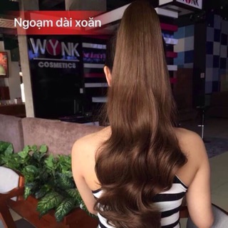Tóc giả kẹp ngoạm xoăn gợn đuôi có đủ 4 màu cho khách chọn nhé