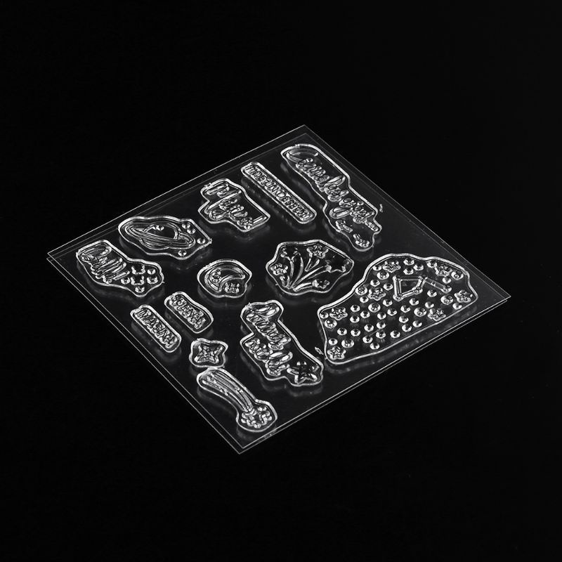 Con Dấu Silicone Trong Suốt Có In Nổi Hình Hoa Văn Dùng Để Trang Trí Album Ảnh