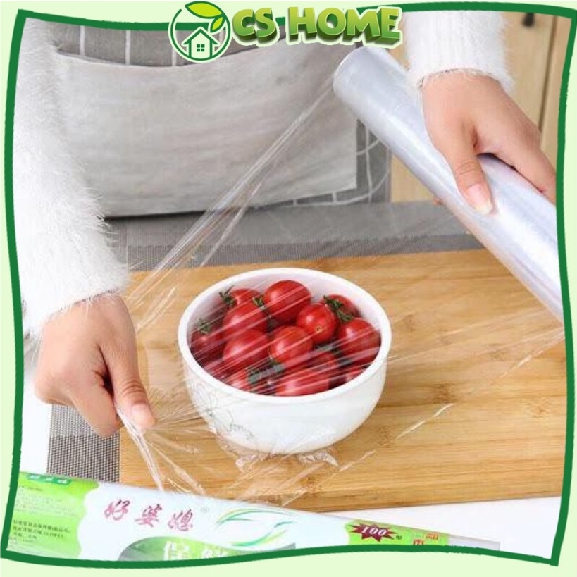 Màng bọc thực phẩm PE PVC An Lành kích thước 30cm x 200m dùng được trong lò vi sóng, Cuộn cover thực phẩm an toàn