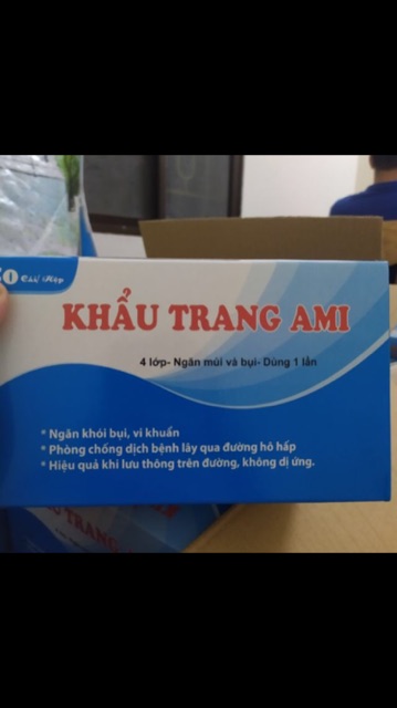 Khẩu trang 4 lớp AMI màu trắng( hộp 50c) | BigBuy360 - bigbuy360.vn