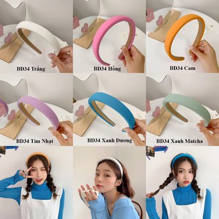 Băng đô màu trơn Pohanu bản to bé gái đáng yêu giá rẻ nhiều màu BD34