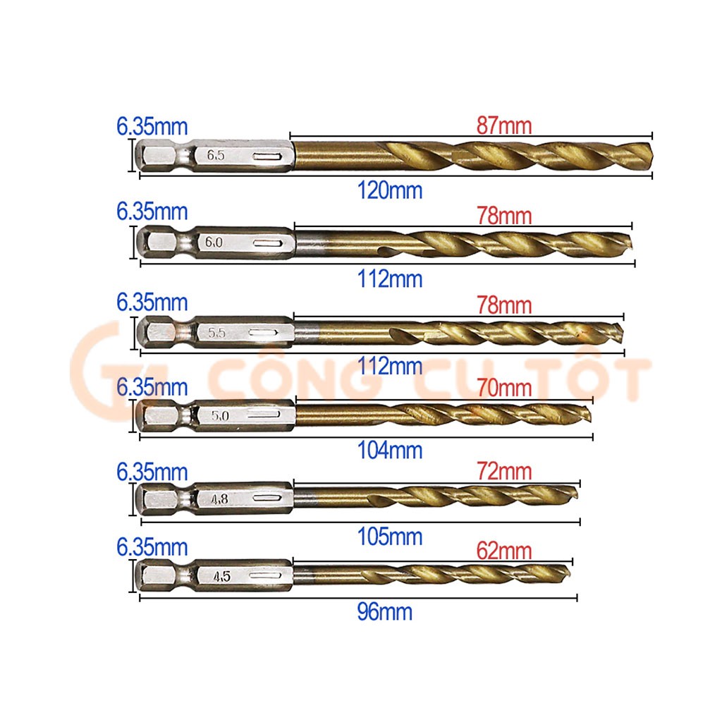 Bộ 13 mũi khoan vỉ nhựa