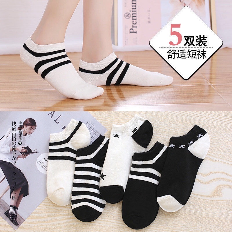 [TonaShoe] Vớ Cổ Ngắn Unisex Cotton Co Giãn Hút Mồ Hôi, Khử Mùi Êm Chân Phù Hợp Cho Mọi Loại Giày