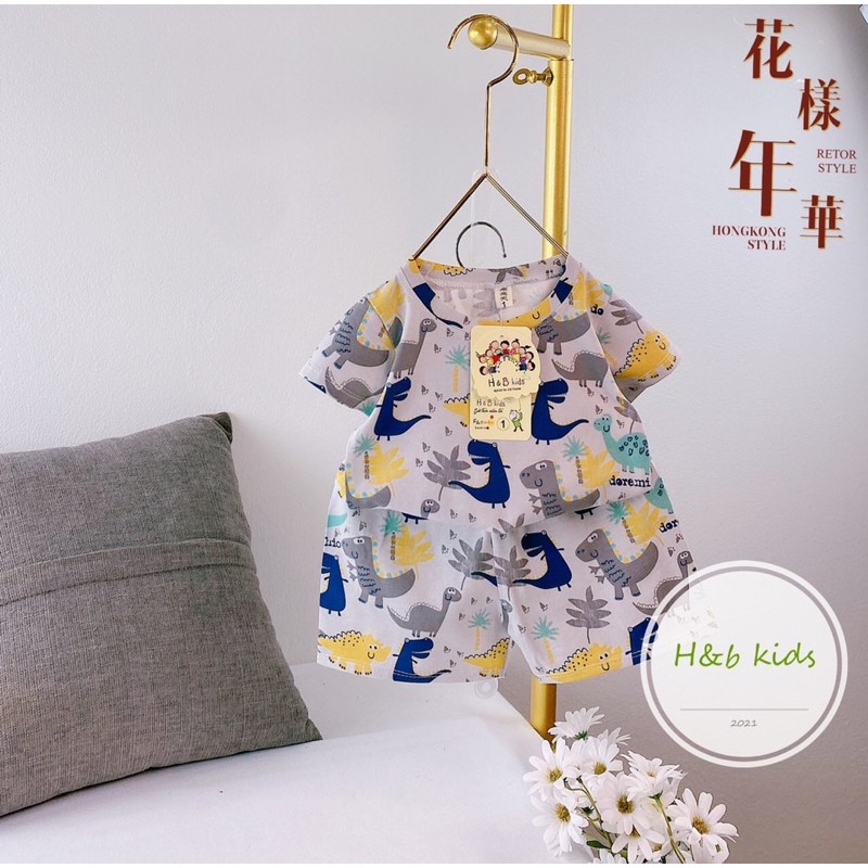 bộ cotton hình cực đẹp cho bé trai