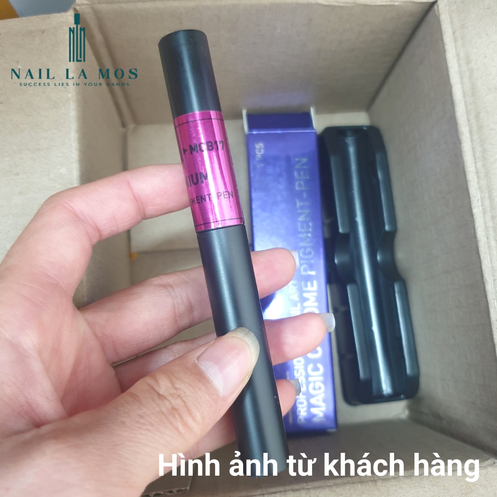 Bút tráng gương nail trang trí móng tiện lợi, 18 màu sắc đa dạng lên màu chuẩn đẹp (lẻ 1 cây)