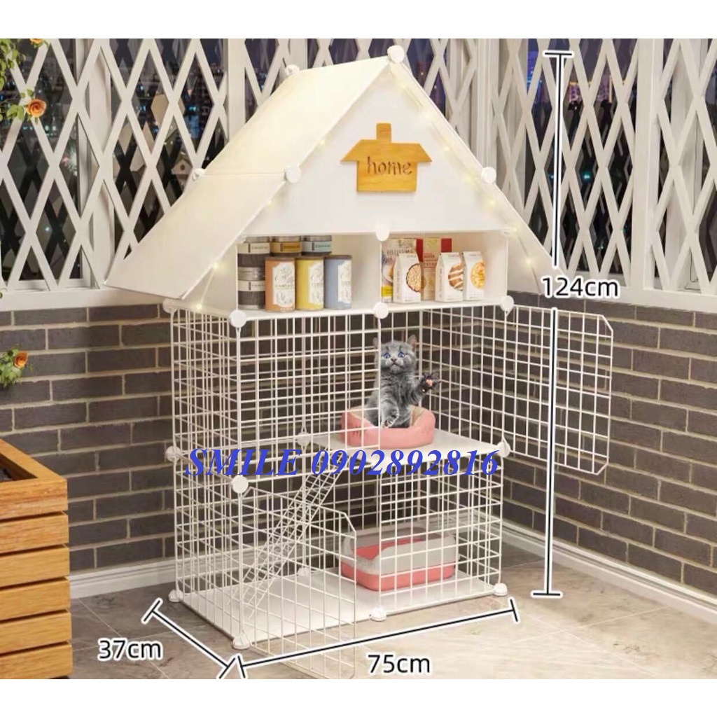 [CÓ MÁI CHE] COMBO CHUỒNG, LỒNG LƯỚI THÉP CHO CHÓ MÈO PET THÚ CƯNG ĐA NĂNG