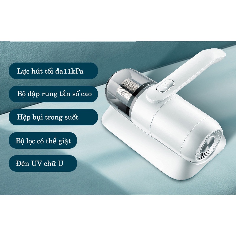 MÁY HÚT BỤI GIƯỜNG NỆM KHÔNG DÂY P1007 CẦM TAY ĐA NĂNG, DEERMA CM1900 diệt khuẩn bằng tia UV