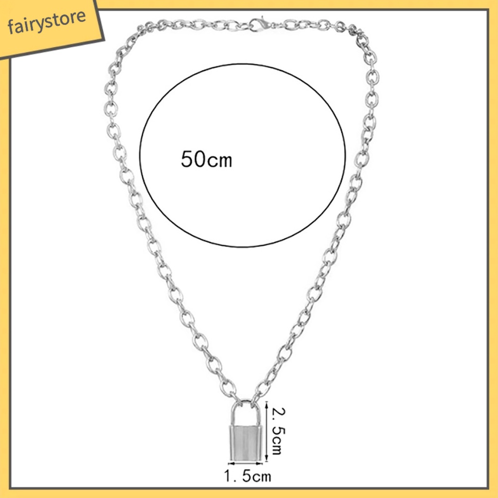 Dây chuyền dạng ổ khóa đơn giản thời trang Unisex