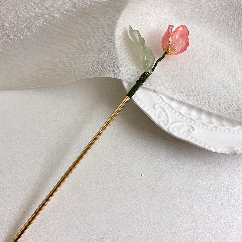 Trâm Cài Tóc Hình Hoa tulip Phong Cách Cổ Điển Cho Nữ