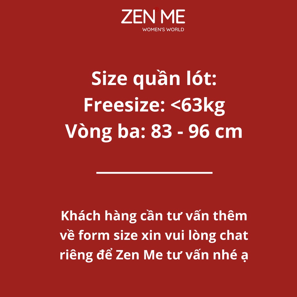 Zen Me Combo 05 Quần Lót Nữ Cao Cấp Chất Liệu Tăm Cotton Siêu Mềm Mịn Thoáng Mát