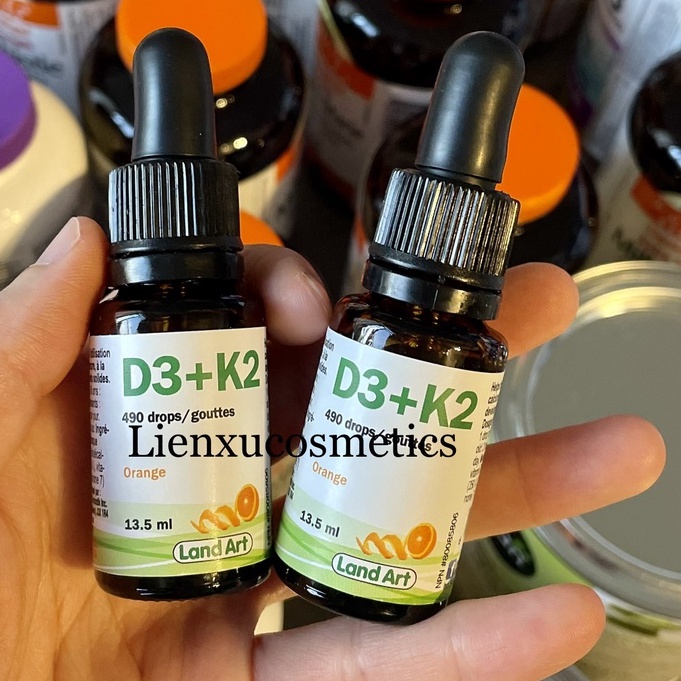 Vitamin D3 K2 Land Art 490 giọt- made in Canada; HSD 2025
