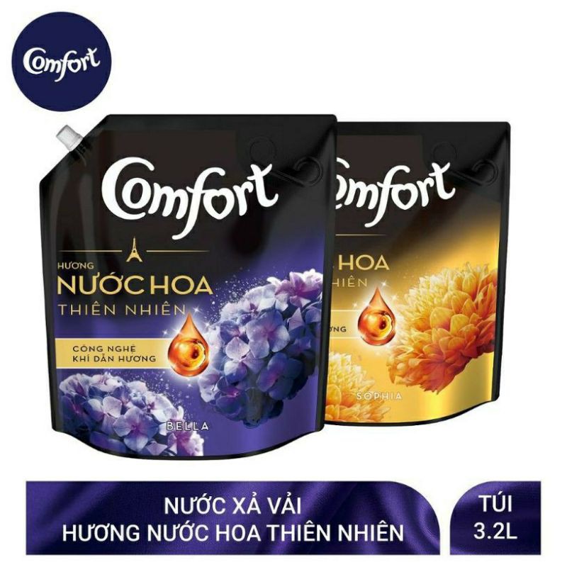 Nước xả comfort Sophia / bella hương nước hoa thiên nhiên 3.2L.