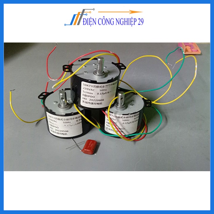 Động cơ giảm tốc  6w 50KTYZ 220VAC ,dùng chế tạo máy quay vịt,lò nướng,bếp nướng, băng tải tự động