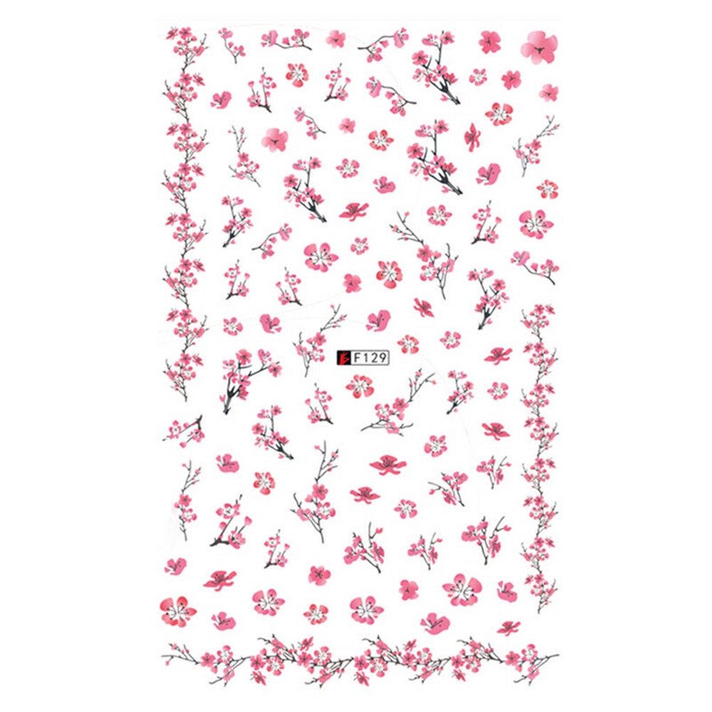 Nhãn dán trang trí móng tay hình hoa đào
