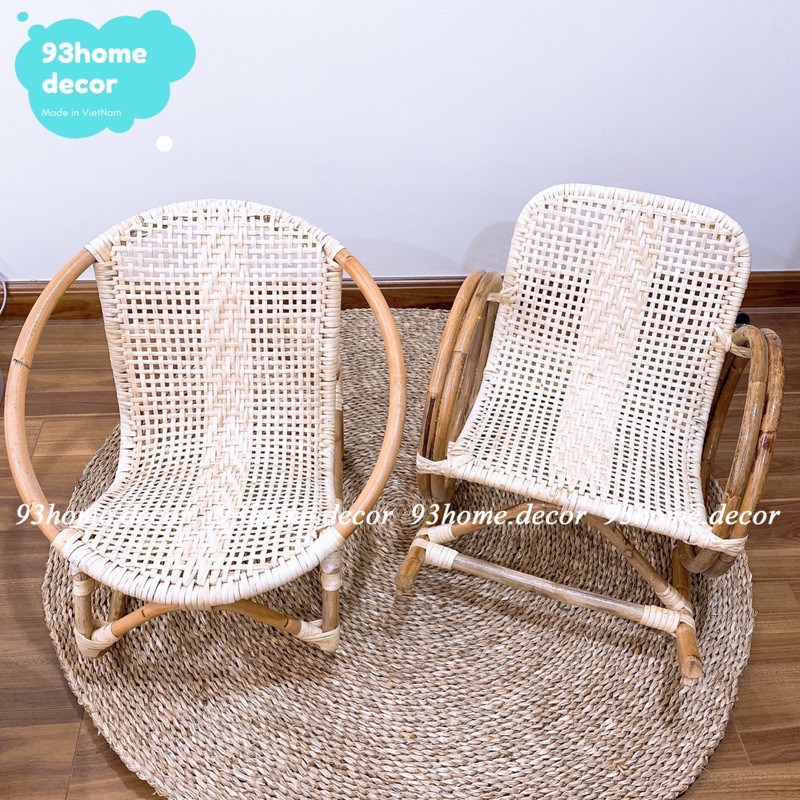 Ghế mây thư giãn, ghế decor bập bênh/ sò cho bé chất liệu mây tự nhiên