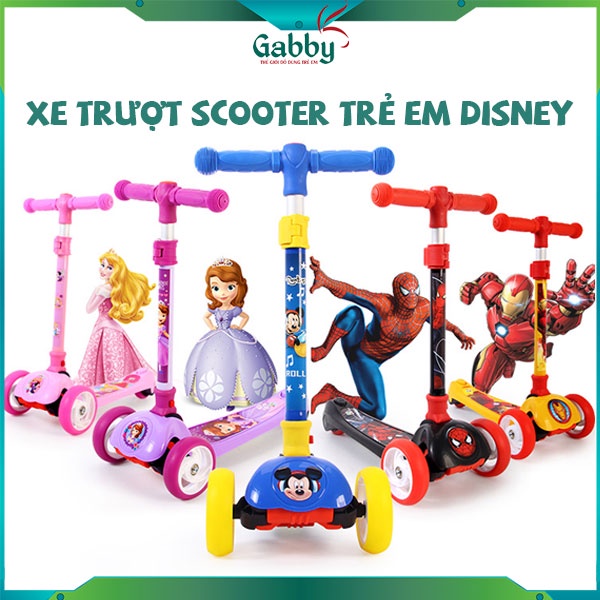 Xe Trượt Scooter D.i.s.n.e.y Cho Bé ( SUPERWING/ SPIDER MAN/ IRON MAN/ FROZEN/ SOFIA/ MICKEY/ PRINCESS)