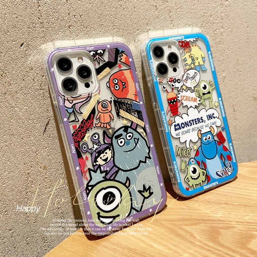 Cute Casing Xiaomi Mi 11T 11 10T 9 8 A3 A2 SE POCO M4 M3 5G Note 10 Lite Pro 5G 9T K20 Monsters University Sulley Mike graffiti Straight Edge Airbag Shockproof Full Clear Soft Phone Back Case Cover HLE 07