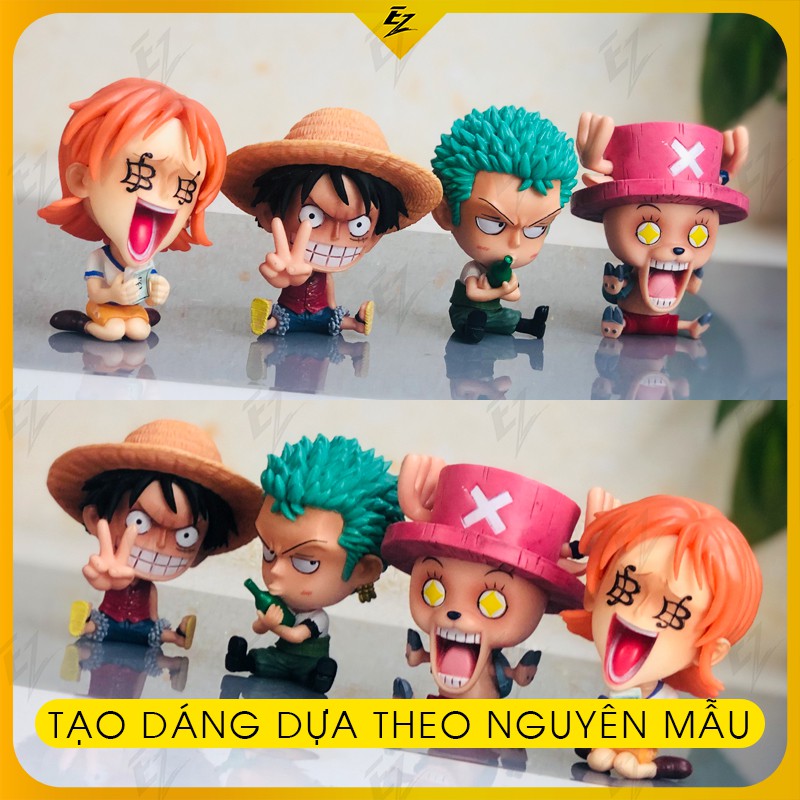 Mô Hình One Piece Chibi - Set 12 Nhân Vật Băng Hải Tặc Mũ Rơm