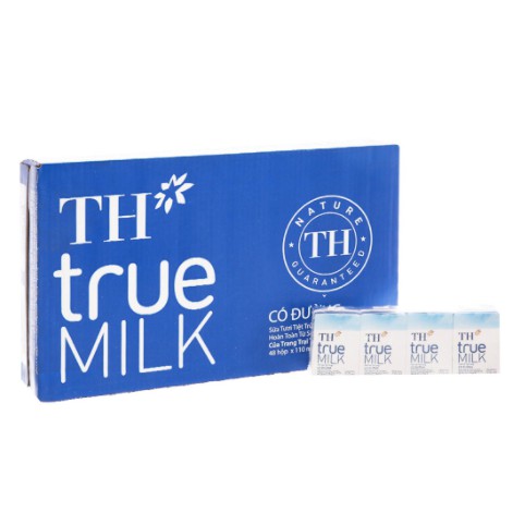 THÙNG 48 HỘP SỮA TH TRUE MILK 110ml - Có đường