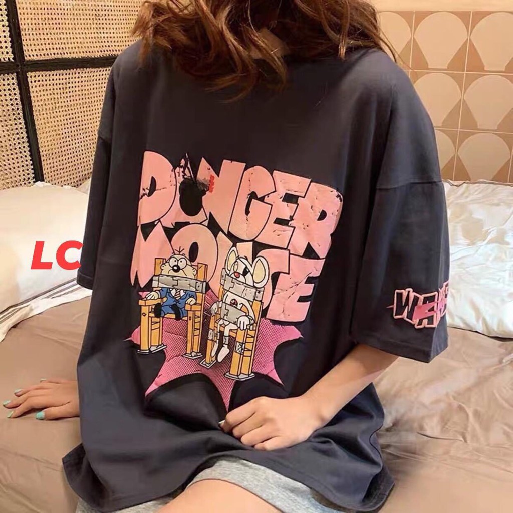 Áo phông nam nữ tay lỡ unisex DANGER MONCE hình nổi rập phồng siêu hót cotton basic tee thun form rộng oversize | BigBuy360 - bigbuy360.vn