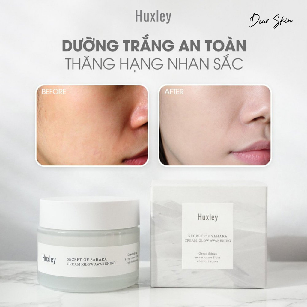 [Chính hãng] [Huxley] Kem Dưỡng Trắng Da, Giúp Da Căng Bóng, Bảo Vệ Da Huxley Cream Glow Awakening 50ml