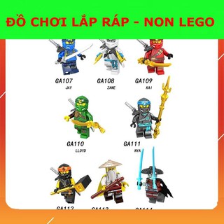 Minifigures Nija Go Các Nhân Vật Jay Jane Kai Lloyd Wu Nya Cole Mã Số GA107 GA108 GA109