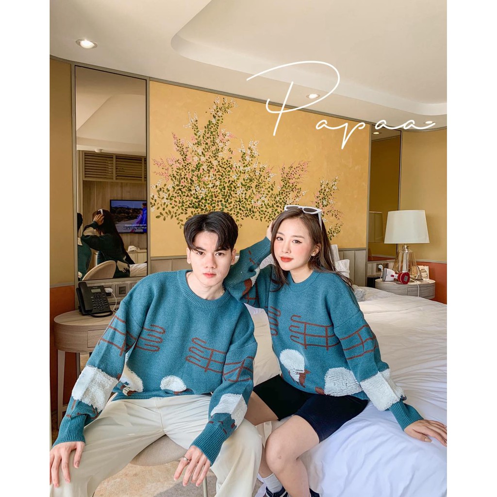 Áo len nam nữ Hàn Quốc unisex hình Cừu 3036 PAPAA SHOP