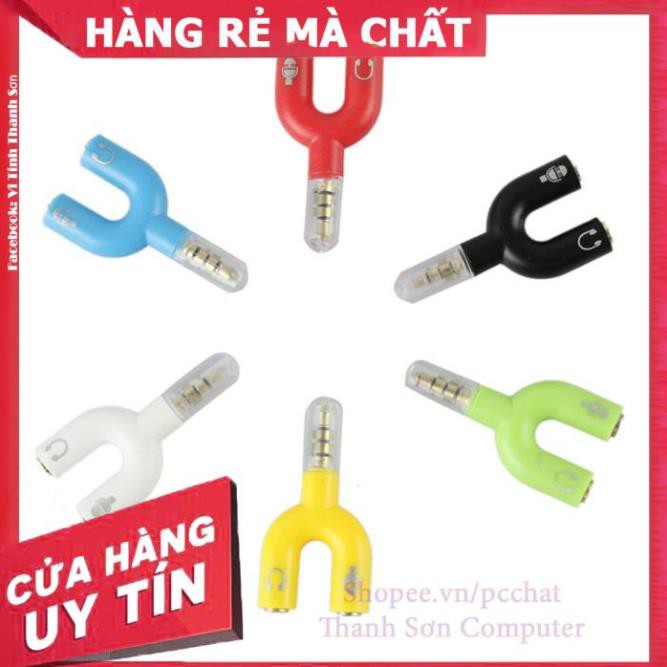 [Mã PC10K20X  hoàn đến10K xu] Jack chia Audio 3.5 ra Mic và Loa -OTG3 - Linh Kiện Phụ Kiện PC Laptop Thanh Sơn