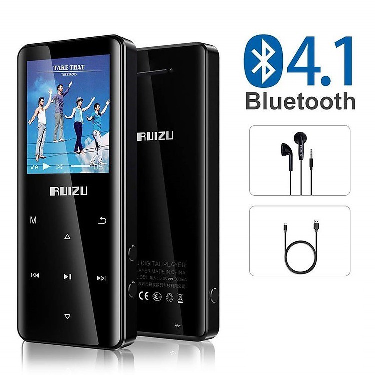 Máy nghe nhạc RUIZU D51 Bluetooth 5.0 Lossless Loa ngoài, Màn cong 1,5D