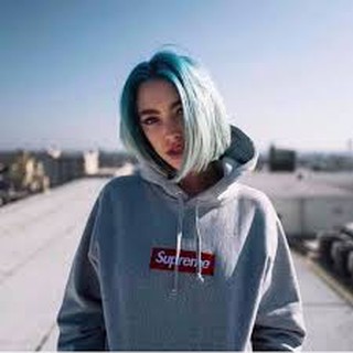 Áo Hoodie Superme Nữ, Áo Superme Có Nón, Áo Superme Phong Cách WAK 02 - Xám