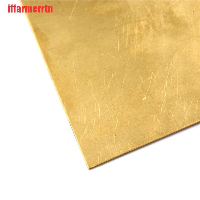 Tấm lá nhôm bằng đồng thau mỏng 0.5mm/ 0.8mm/ 1mm/ 2mm 100x100mm DIY